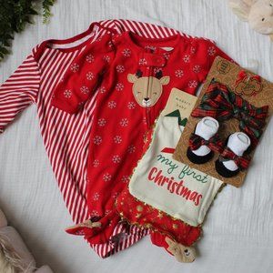 Baby Christmas Bundle!! Footed PJ's, Sleep Gown, +